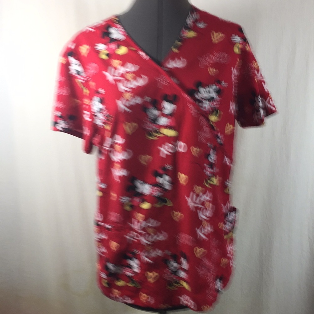 Disney Nurse Uniform Top Mickey & Minnie Size M